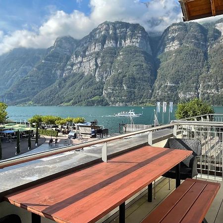 Luxuriöses Galerie-Penthouse direkt am Walensee Unterterzen Exterior foto