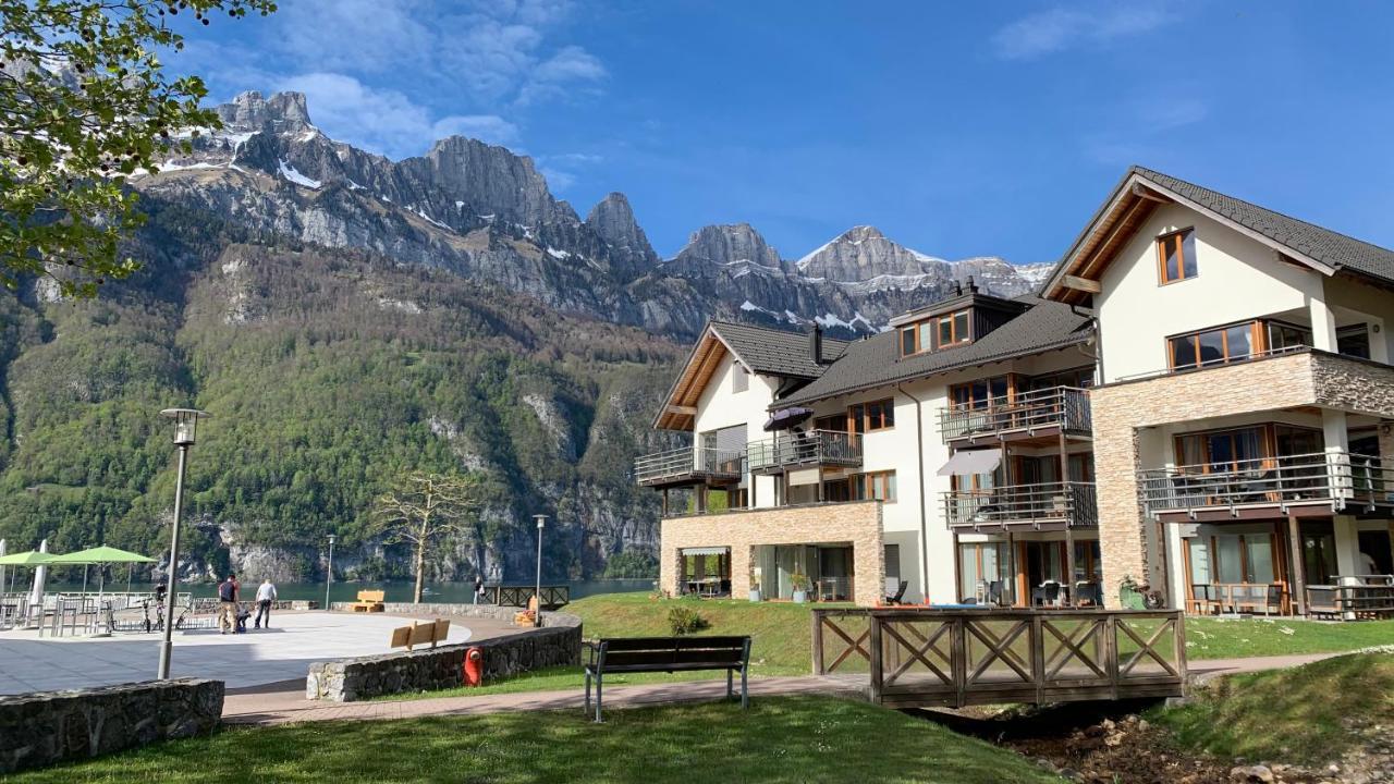 Luxuriöses Galerie-Penthouse direkt am Walensee Unterterzen Exterior foto